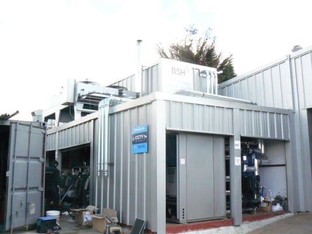 Installation of an adiabatic cooler