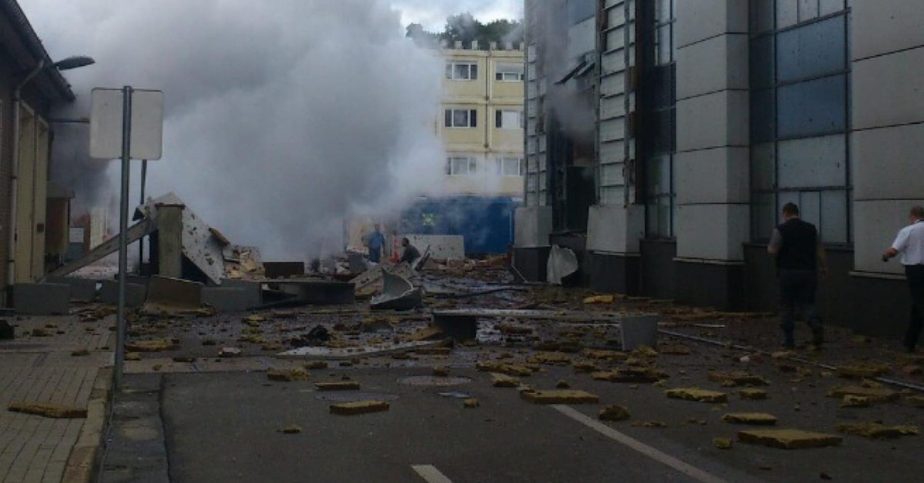 Aftermath of the boiler explosion 6th August 2015 in Belgium that killed one employee who happened to be walking past the boilerhouse at the time of the blast.